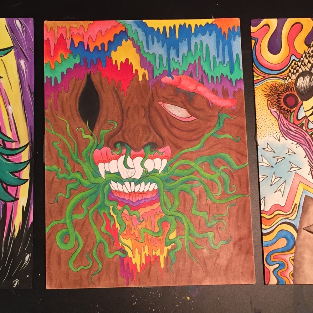 Psychedelic sap painting